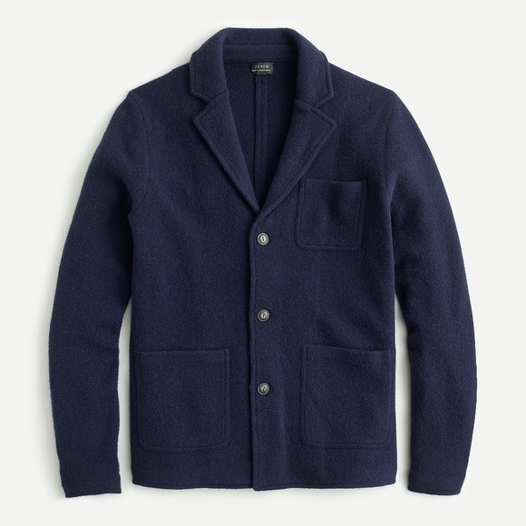J. Crew Other - J.Crew NWT Lambswool Sweater-blazer, 100% Wool, Navy, Large
